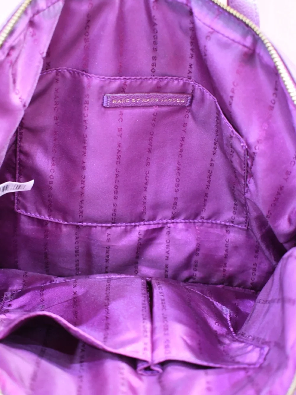 Marc by Marc Jacobs Purple Leather Laptop Satchel with Gold Hardware